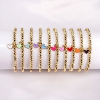 Golden Heart Charm Bracelet
