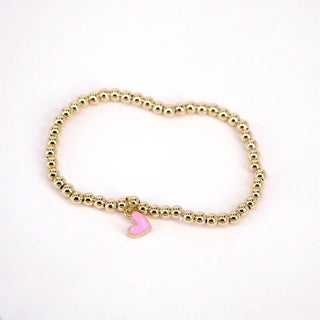 Golden Heart Charm Bracelet